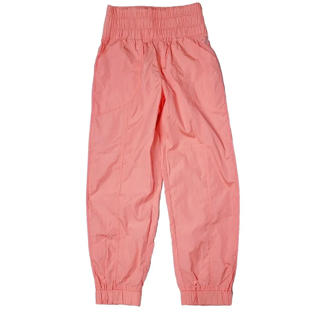 NWOT Free People Movement The Way Home Jogger Pant S Orange Nylon Pull-On Pocket